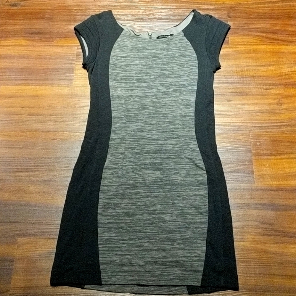 Rag & Bone Knit Gray and Black Dress size S
